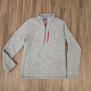 The North Face Boys Gordon Lyons 1/4 Zip Pullover Heavy Grey Fleece